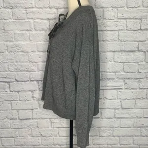 Rails Cashmere Wool‎ Blend Olivia Lace Up Sweater C32 thumbnail 4