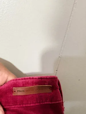 Pilcro and the Letterpress Anthropologie High Rise Skinny Corduroy Pants Magenta Size 26 thumbnail 8