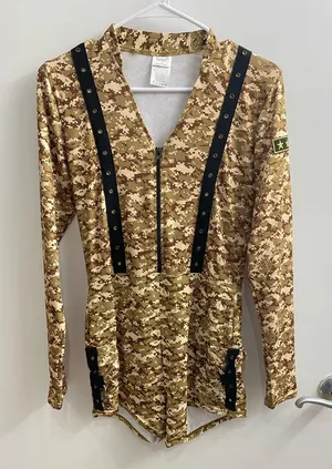 Spirit Halloween Woman’s Army Miltary Romper Costume Size M thumbnail 1