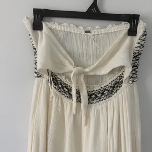 Free People Carmen Convertible One Piece Ivory Black Wide Leg Jumpsuit S thumbnail 4