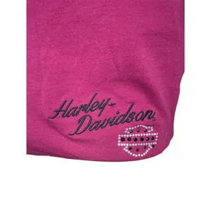 Harley Davidson Maroon Camisole With Embroidered Logo And Rhinestones thumbnail 3