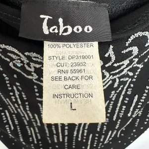 Vtg Taboo Sequin Glitter Maxi Dress High Low Ruffle Hem Large Whimsygoth Fairy thumbnail 2
