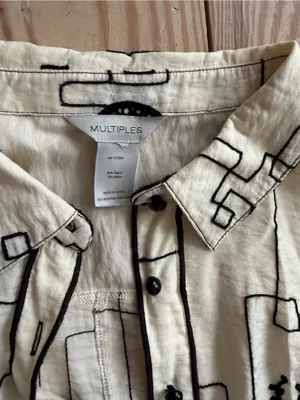 Multiples Embroidered Button-Down Shirt size L no size tag thumbnail 3