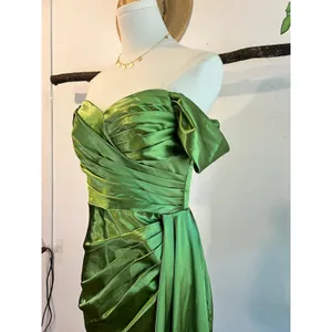 Off Shoulder Green Formal Glam Gala Prom Special Event Dress Size 4 NEW thumbnail 14