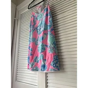 Lilly Pulitzer Dusk Silk Slip Dress Barefoot Princess Pink Pout X-Small Seashell thumbnail 2