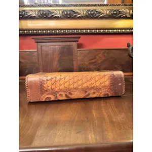 Vintage Clifton's Hand Tooled Leather Handbag Purse Brown Western Satchel Bag thumbnail 9
