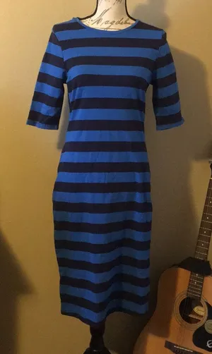 a New Day Blue and navy slim dress thumbnail 1