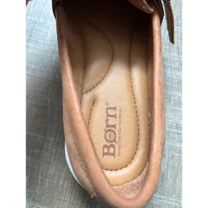 Born Contessa Tan Leather Chunky Platform Loafers Women’s 6 Lug Sole Slip On thumbnail 13