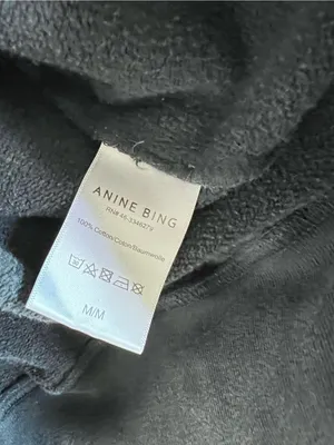 Anine Bing Women's Los Angeles French Terry Pullover Sweatshirt Grey Logo thumbnail 5