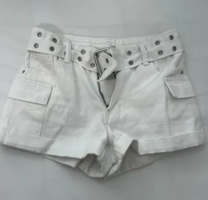 White Jean Shorts thumbnail 1