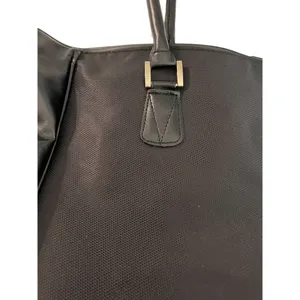 Crabtree & Evelyn large black tote bag purse snap closure 12" x 14" x 5" NWT thumbnail 2