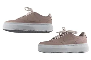 Nike Air Force 1 Sage Low Platform Pink Leather Sneakers Womens US 11 DM0113-600 thumbnail 1