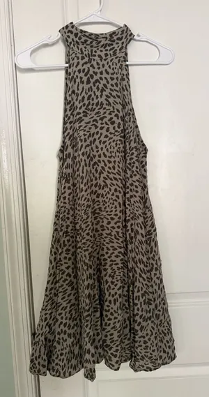 Anthropologie Dress Mini leopard print thumbnail 1