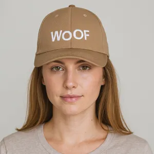 Tan 'Woof' Baseball Cap thumbnail 1