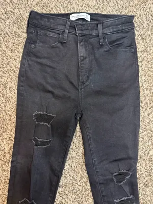 Abercrombie & Fitch High Rise Super Skinny Denim thumbnail 4