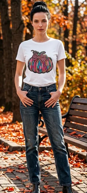 Gildan Vintage Style Casual Wear 100% White Cotton Fall Graphic T Shirt Size XL NWT thumbnail 1