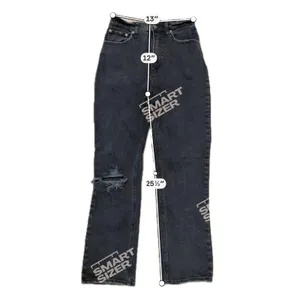 Abercrombie Womens Ankle Straight Ultra High Rise Jeans Size 0 (25) Black Denim thumbnail 7