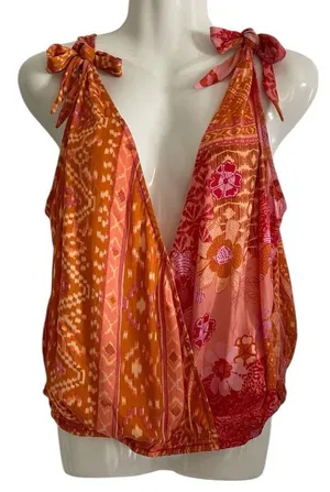 Free People Pink and Orange Tank Top thumbnail 1