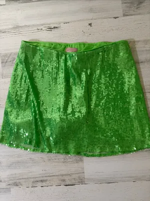Show Me Your MuMu All Night Skort in Green Sequins Size XL thumbnail 2