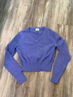 Aritzia Wilfred Cotton Sweater Purple thumbnail 2
