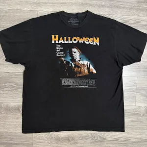 Halloween‎ Michael Myers Shirt 2XL The Night He Came Home Graphic Black Horror thumbnail 1
