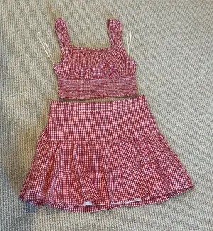 Japna red gingham set M thumbnail 1