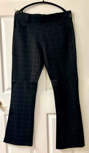 Kate Unger New York Black & Gray Plaid Dress Pants size XL thumbnail 1