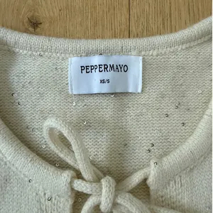 Peppermayo Knit Top & Shorts Set Sequins Ownley Size XS Cream Silver thumbnail 5