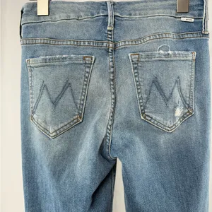 MOTHER Looker Ankle Fray Skinny Jeans in Love Gun Blue Size‎ 25 thumbnail 10