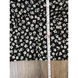 Free People Black White Floral Puff Sleeve Crop Top Womens Small Cottagecore thumbnail 3