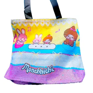 NWOT Monchhichi Large Tote Bag Yellow thumbnail 2