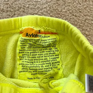 Aviator Nation neon yellow sweatpants thumbnail 2