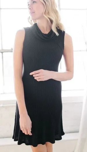 Kokoon JoJo Cowl Neck Waffle Knit Dress Sz XS Cozy Comfort Minimal thumbnail 1