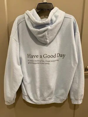 Light Blue Aesthetic Hoodie Size L thumbnail 2