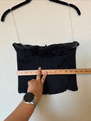 HOUSE OF CB 'The Strapless' Black Stretch Corset Top/Size M NWOT thumbnail 7