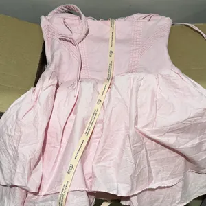 Oh Polly Pintucked‎ Lace-Up Corset Mini Dress in Blush Size 6 C28 thumbnail 8