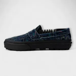 Vans Style 53 Velvet Paisley Blue Slip On Creeper Womens 8 Mens 6.5 NWOB thumbnail 2