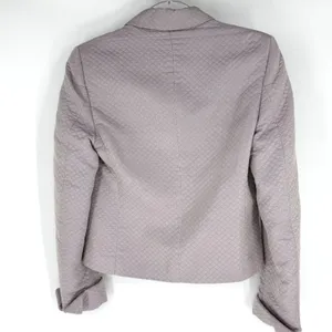 Bernard Zins Paris Mauve Lavender Vintage‎ Quilted Jacket Size 4 thumbnail 6