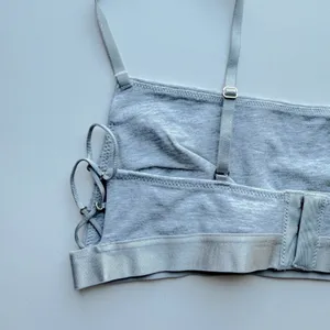 NWT Aerie Real Good Strappy Side Lace Up Bralette Bra Gray Size Medium M NEW thumbnail 10