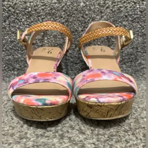 Mix No. 6 Zessi Floral Cork Wedge Sandals Ankle Strap Size 6.5 thumbnail 5