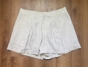 Peppermayo Women's Linen Blend Pleated Shorts Size 10‎ thumbnail 1