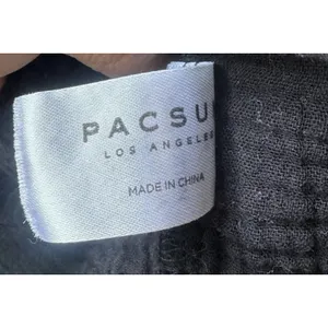 PacSun Women's Black Cropped Boxy Gauze Camp Shirt Large Button Up Resort thumbnail 5