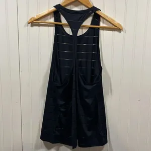 Athleta navy sheer striped racerback tank top thumbnail 5