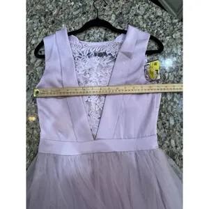 CHI CHI ZEINA POWDER MIDI DRESS Mink Size US 6 Cocktail Tulle Lace‎ Party Dress thumbnail 10