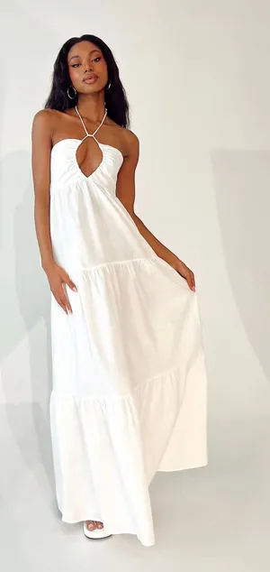 Princess Polly White Maxi Dress thumbnail 1