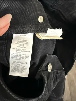 Madewell Straight Leg Denim Overalls Lunar Wash Black Rigid Cotton S thumbnail 9