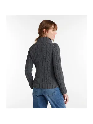 L.L.Bean Pink Cable Knit Full Zip Cardigan Sweater M thumbnail 8