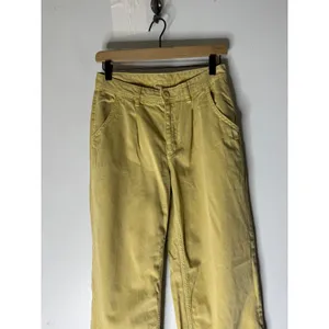 Free People Women's Pleated Khaki Wide Leg Pants‎ Size 0 thumbnail 2