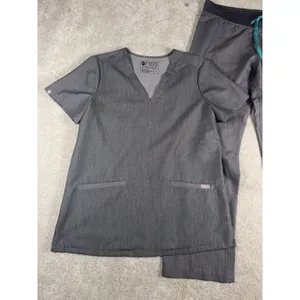 figs livingston scrub pants set graphite gray small pet casma top small thumbnail 2