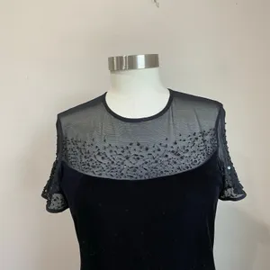 J.R Nites Caliendo by Y2K‎ Black Velvet and Mesh Mini Black Short Dress Size 8 thumbnail 8